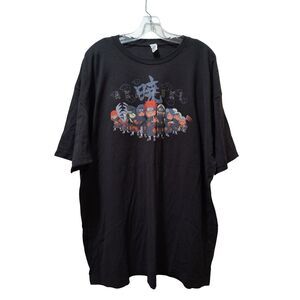 M&O Fine Naruto Shippuden Chibi Akatsuki Group T-Shirt Men's XXL Black Anime Tee